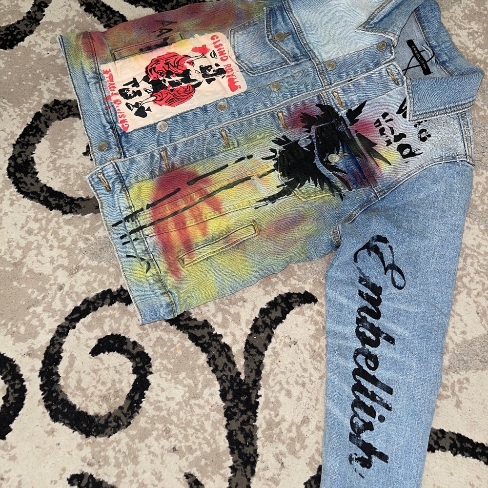 Embellish angel denim jacket